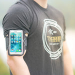 TRIBE Premium Running Armband & Phone Holder for iPhone X, Xs, Xs Max, Xr, 8, 7, 6, Plus Sizes, Galaxy S9, S8, S7, S9/S8 Plus, Note with Adjustable Elastic Band & Key/Card Slot - 100% Lycra
