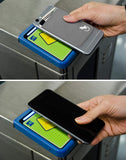 Gray Gecko Card Wallet That Stick on - Phone Holder for iPhone and Android - Credit Card ID Cash Cell Phone Pocket - Gray