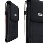 Bomea Rugged Nylon iPhone 8 6 6s 7 Holster Black Carrying Cell Phone Holder Belt Clip Holster Case Pouch For iPhone 8/6 / 6S / 7 (Fits iPhone with Otterbox Case/Lifeproof Case/Battery Case)