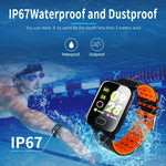 Fitness Tracker Bluetooth Smart Watch with Heart Rate Monitor Call Reminder Activity Trackers Waterproof Step Calorie Counter Pedometer Band for iOS Android Phone Men Women