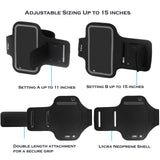 i2 Gear Running Exercise Armband for iPod Touch 6th and 5th Generation Devices with Reflective Border and Key Holder (Black)