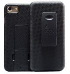 iPhone 8, iPhone 7 Holster, WizGear Shell Holster Combo Case for Apple iPhone 7 with Kick-Stand and Belt Clip - Black (iPhone 7/8)