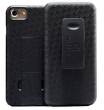 iPhone 8, iPhone 7 Holster, WizGear Shell Holster Combo Case for Apple iPhone 7 with Kick-Stand and Belt Clip - Black (iPhone 7/8)