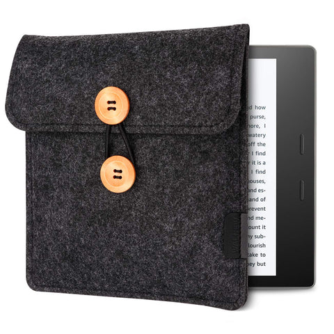WALNEW 7" Kindle Sleeve for Kindle Oasis 2017 Protective Insert Sleeve Case Bag (Kindle Oasis 2017, Black)