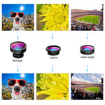 VicTsing Phone Camera Lens, 180° Fisheye Lens+0.65X Wide Angle Lens & 10X Macro Lens (Screwed Together), Clip on Cell Phone Lens Kits Compatible with iPhone 8/7/6s, Most Android and Smart Phone