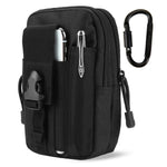 DOUN Outdoor Tactical Waist Bag EDC Molle Belt Waist Pouch Security Purse Phone Carrying Case for iPhone 8 plus Galaxy Note 9 S9 Or Less than 6.2 inches Smartphone - Black