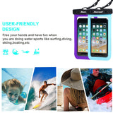 Universal Waterproof Case - Ansot IPX8 Waterproof Phone Pouch - Cellphone Dry Bag for iPhone X/8/ 8plus/7/7plus/6s/6/6s Plus Samsung Galaxy s8/s7 Google Pixel 2 HTC LG Sony Moto up to 7.0" - 2 Pack