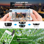 Phone-Lens-Kit with Tripod+Remote Shutter,6 in 1 Camera Lens for iPhone-18X Telephoto Lens+Wide Angle& Macro Lens+Fisheye+2X Lens+CPL, for Most Smart-Phone