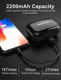 Bluetooth Earbuds Wireless Headphones Bluetooth Headset Wireless Earphones IPX7 Waterproof 72H Playtime Bluetooth 5.0 Stereo Hi-Fi Sound with 2200mAH Charging Case (Black)