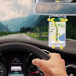 Flexible Cell Phone Holder, 2 Pack - Silicone Car Mirror Mount for Mobile Phones - Great for Phone GPS Navigation, Battery Charging, Desktop Stand - Hang Your Phone Anywhere - Hands Free Phone Hanger