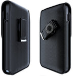 Meilib Samsung Galaxy S10 S9 S8 Holster, Cell Phone Belt Holster Case with Belt Clip Leather Pouch Cover for Samsung Galaxy S10 S8 S9 (NOT Plus) – Built in ID Card Holder (Fits Phone with Case on)