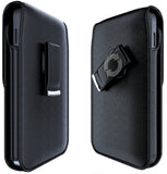 Meilib Samsung Galaxy S10 S9 S8 Holster, Cell Phone Belt Holster Case with Belt Clip Leather Pouch Cover for Samsung Galaxy S10 S8 S9 (NOT Plus) – Built in ID Card Holder (Fits Phone with Case on)