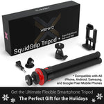 Xenvo SquidGrip iPhone Tripod, GoPro Tripod - Flexible Cell Phone Tripod Stand with Ball-Head 360, Compatible with iPhone, Android, Samsung, Google Smartphones, and ANY Mobile Phone (Red)