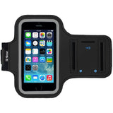 i2 Gear Running Exercise Armband for iPhone 5 5S 5C SE with Key Holder and Reflective Band (Black)