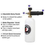 Tool Daily Foam Cannon with 1/4 Inch Quick Connector, 1 Liter, 5 Pressure Washer Spray Nozzle Tips