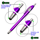 Electronic Screen Touch Stylus, Skoloo 14 Pack 2 in 1 Slim Long Click Ink Stylus Ballpoint Pen for Universal Android Touch Screen Tablet Smartphone, Google Nexus, Samsung Galaxy, HTC, Multi-Colored