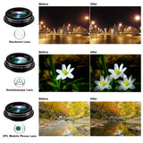 AiKEGlobal - Phone Lens for iPhone, Samsung, Most Smartphone - 7 in 1 Wide Angle Lens, Macro Lens, Fisheye Lens, Telephoto Lens, CPL Lens, Starbrust and Kaleidoscope Lens Lens Kit