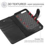 iPhone 8 Plus Wallet Case, iPhone 7 Plus Case, TUCCH Premium PU Leather Flip Folio Case with Card Slot, Stand Holder, Magnetic Closure [TPU Shockproof Interior Case] Compatible iPhone 7/8 Plus, Black