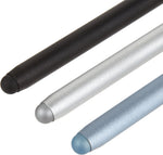 AmazonBasics 3-Pack Executive Stylus for Touchscreen Devices Including Kindle Fire, Apple iPad, Samsung Galaxy Tab (Black, Silver, Blue)