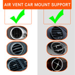 FITFORT Universal Air Vent Car Mount - 360° Rotation Clip Car Mount Phone Holder with Adjustable Switch Lock for All Smartphones GPS Navigation