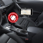 Macally Car Cup Holder Phone Mount with a Flexible Extra Long 8" Neck for iPhone X / 8/8+ / 7/7 Plus / 6/6+, Samsung, etc. (MCUP2XL)