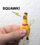 Lucore Mini 2" Squawking Chicken Phone Charm - 2 Pcs