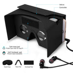 Google Cardboard, Splaks V2 Google Cardboard Mobile VR Cardboard 3D VR Glasses Compatible with Phones Up to 6 inch with Magnetic Trigger, Phone Sucker, Comfortable Forehead Pad Nose Pad and Strap