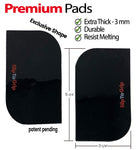 SlipToGrip Premium Cell Pads 4 Pack - Two Universal Cell Pads and Alcohol Pad. Sticky Anti-Slip Gel Pads - Holds Cell Phones, Sunglasses, Coins, Golf Cart, Boating, Speakers - Xtra Black Color