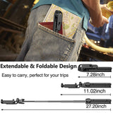 Selfie Stick with Tripod Stand and Remote Control, Extendable 7.3-27 inch Selfie Stick for iPhone X/iPhone 8/8Plus/iPhone 7/7Plus/Galaxy Note8/S8/Plus/S9/plus,Huawei,More,360° Clamp/225° Neck Rotation