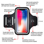 TRIBE Phone Armband, Cell Phone Holder for Running with Key Holder, Fits iPhone Xs MAX/XR/8+/7+/6+ Galaxy S9+/S8+/Note and Similar Sized Large Phones, Black