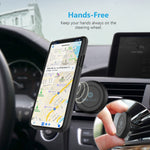 WizGear Universal Air Vent Magnetic Phone Car Mount Holder with Fast Swift-Snap Technology for Smartphones and Mini Tablets, Black