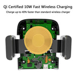 ROBOQI Automatic Wireless Car Charger, Qi-Certified Robotic Car Mount, Air Vent Phone Holder with Contact Sensor, Compatible with iPhone Xs/XS MAX/XR/X/8/8 + & Samsung Galaxy Note 9/S9/S8.