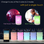 SHAVA Night Light Bluetooth Speaker, Portable Wireless Bluetooth Speakers, Touch Control, Color LED Speaker, Bedside Table Light, Speakerphone/TF Card/AUX-in Supported (White), 7