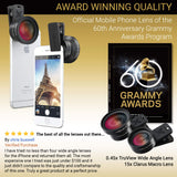 Xenvo Pro Lens Kit for iPhone, Samsung, Pixel, Macro and Wide Angle Lens with LED Light and Travel Case