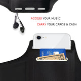 iPhone X / 10 Waterproof Running Armband with Extra Pockets for Keys, Cash and Credit Cards. Phone Arm Holder for Sports, Gym Workouts and Exercise (Small - Large Arms)