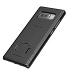 Encased Samsung Galaxy Note 8 Belt Holster, Thin Fit [DuraClip Series] Slim Grip Case & Belt Clip (Smooth Black)