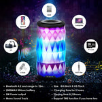 LED Bluetooth Speaker,Night Light Changing Wireless Speaker,MIANOVA Portable Wireless Bluetooth Speaker 6 Color LED Themes,Handsfree/Phone/PC/MicroSD/USB Disk/AUX-in/TWS Supported