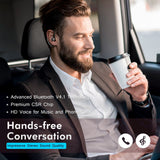Mpow V4.1 Bluetooth Headset, Wireless Earbud Headset with Microphone, 6-Hrs Playing Time Cell Phone Bluetooth Earpiece, Car Bluetooth Headphones for iPhone Samsung Android