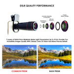 2BConnect Cell Phone Lens Telephoto Universal 20X Optical Zoom Lens. Universal Clamp Supports Most Smartphones Such as Samsung iPhone Camera Lens - Monocular Lens kit with Compact Elegant Carry case