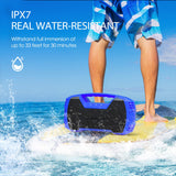 AOMAIS GO Bluetooth Speakers,Waterproof Portable Indoor/Outdoor 30W Wireless Stereo Pairing Booming Bass Speaker,30-Hour Playtime with 8800mAh Power Bank,Durable for Home Party,Camping(Blue)