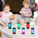 LED Bluetooth Speaker,Night Light Changing Wireless Speaker,MIANOVA Portable Wireless Bluetooth Speaker 6 Color LED Themes,Handsfree/Phone/PC/MicroSD/USB Disk/AUX-in/TWS Supported
