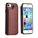 iPhone 8 Wallet Case with Card Holder,OT ONETOP iPhone 7 Case Wallet Premium PU Leather Kickstand Card Slots,Double Magnetic Clasp and Durable Shockproof Cover 4.7 Inch(Brown)