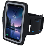 i2 Gear Cell Phone Armband for Running - Workout Phone Holder with Adjustable Arm Band and Reflective Border - Armband Case for Samsung Galaxy S9, S8, S7, S6, Edge, Active and iPhone X, XS (Black)