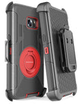 Galaxy S7 Edge Case, BENTOBEN Heavy Duty Shockproof Full Body Rugged Hybrid Protective Case for Samsung Galaxy S7 Edge with Kickstand Belt Clip Holster Cover, Black/Red