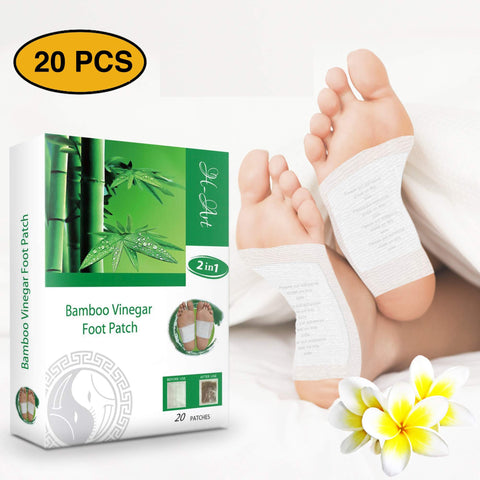 H-Art FDA Certified Foot Pads, 2in1 (20pcs) - Pain Relief, Antistress, Body Cleansing and Sleep Better - 100% Organic Foot Patches - New 2019 Formula