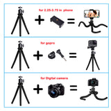 Phone Tripod，Flexible Phone Tripod and Phone Stand with Wireless Remote Shutter,Compatible with iPhone Xs Max Xr 8 7 6 6s Plus, Android, Samsung Galaxy S10 S9,Gopro and More