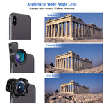Phone Camera Lens,TODI 4K HD 2 in 1 120° Wide Angle Lens, 20X Macro Lens,Clip-On Phone Lens Compatible iPhone,Samsung, Most Andriod Phones No Distortion