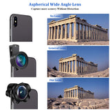Phone Camera Lens,TODI 4K HD 2 in 1 120° Wide Angle Lens, 20X Macro Lens,Clip-On Phone Lens Compatible iPhone,Samsung, Most Andriod Phones No Distortion