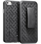 iPhone 6 Holster, WizGear Shell Holster Combo Case for Apple iPhone 6 4.7 Inch Screen With Kick-Stand and Belt Clip - Black