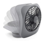 O2COOL 5" Portable Fan Battery Powered, 1 Unit, Grey